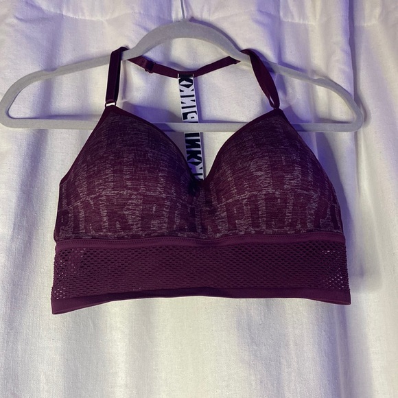 Pink sports bra